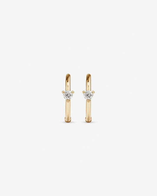 Round Cut Cubic Zirconia in 925 Sterling Silver Earrings 2