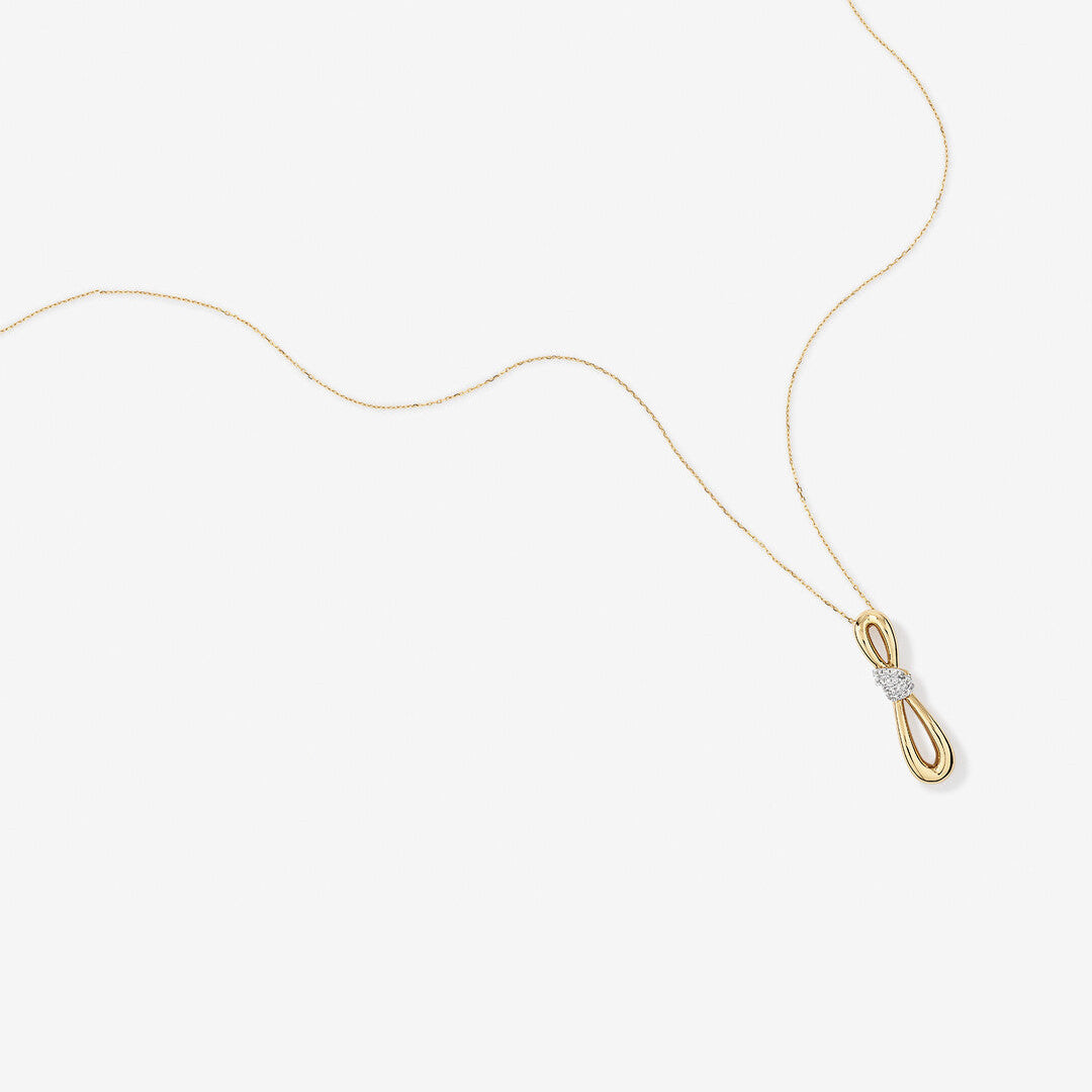 Round Cut Cubic Zirconia in 925 Sterling Silver Necklace 2