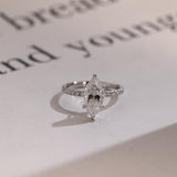 Stunning 1.0 - 2.0 CT Marquise Moissanite Engagement Ring with Pave Design 1
