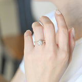 Stunning 2.0 CT Oval Moissanite Engagement Ring with Cluster Design 10