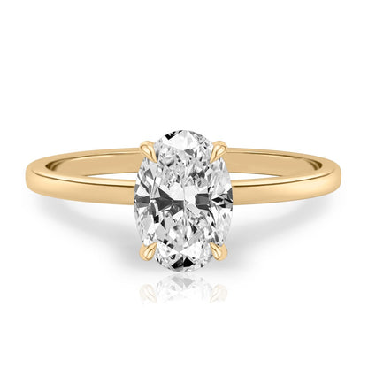 Stunning 1.0- 2.0 CT Oval Moissanite Engagement Ring with Hidden Halo Design 1