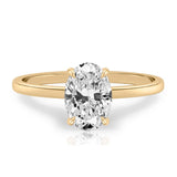 Stunning 1.0- 2.0 CT Oval Moissanite Engagement Ring with Hidden Halo Design 1
