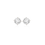1.0 TCW Round Cut Moissanite Stud Earrings in Gold 1