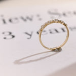 Stunning 0.3 TCW Round, Marquise & Emerald Moissanite Stones Half Eternity Wedding Band 7