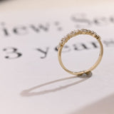 Stunning 0.3 TCW Round, Marquise & Emerald Moissanite Stones Half Eternity Wedding Band 7