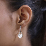Round Cut Cubic Zirconia in 925 Sterling Silver Earrings 3