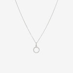 Round Cut Cubic Zirconia in 925 Sterling Silver Necklace 1