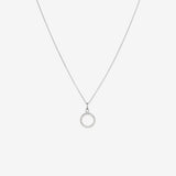 Round Cut Cubic Zirconia in 925 Sterling Silver Necklace 1