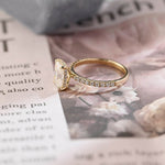 Stunning 3.0 CT Radiant Moissanite Engagement Ring with Pave & Hidden Halo Design 3