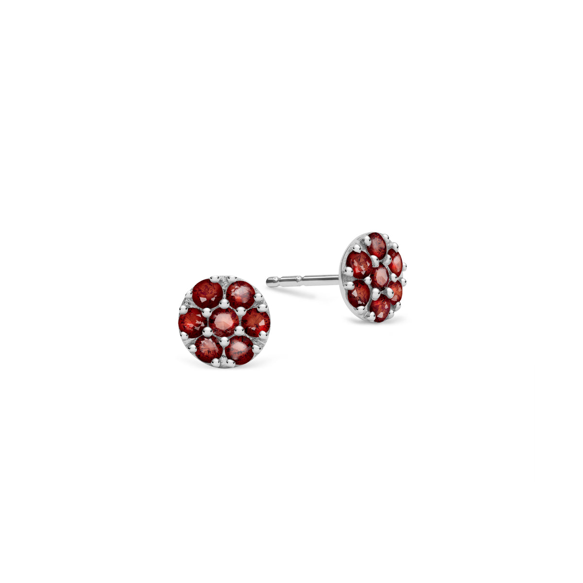 1.75 TCW Round Garnet Lab Made Diamond- January Birthstone Earrings 5