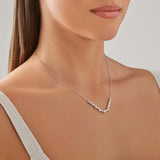 Round Cut Cubic Zirconia in 925 Sterling Silver Necklace 4
