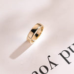 Delicate Men's Wedding Minimalistic Band in Solid Gold 10