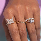 Stunning 0.9 TCW Round Moissanite Stones Half Eternity Wedding Band 6