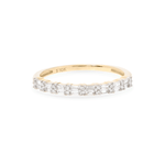 Stunning 0.23 TCW Round & Baguette Moissanite Stones Half Eternity Wedding Bands 1