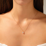 2.0 CT Oval Moissanite Diamond Solitaire Pendant Necklace in Solid Gold 4