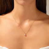 2.0 CT Oval Moissanite Diamond Solitaire Pendant Necklace in Solid Gold 4