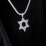 3 CT Baguette & Round Moissanite Star Silver Pendant for Him 2