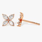 0.50 TCW Marquise Cut Moissanite Stud Earrings in Gold 5