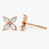 0.50 TCW Marquise Cut Moissanite Stud Earrings in Gold 5