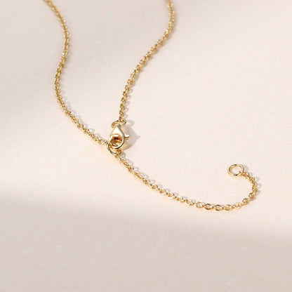 Classic 0.30 CT Round Moissanite Diamond Cluster Pendant Necklace in Solid Gold 4