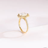 Stunning 1.5 - 2.5 CT Radiant Moissanite Engagement Ring with Pave & Halo Design 8