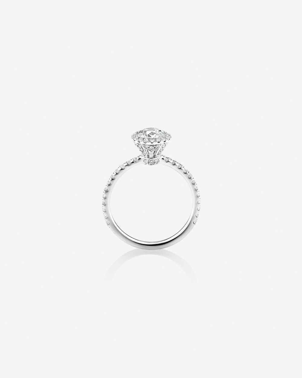 Stunning 1.36 CT Round Moissanite Engagement Ring in Halo & Pave Designs 2