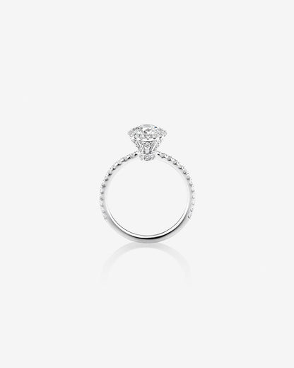 Stunning 1.36 CT Round Moissanite Engagement Ring in Halo & Pave Designs 2