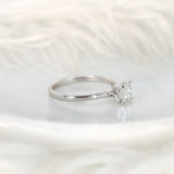 Stunning 1.0 CT Round Moissanite Engagement Ring with Solitaire Design 3