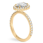 Stunning 0.50-1.50 CT Oval Moissanite Engagement Ring With Halo & Pave Design 3