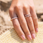 Stunning 0.3 TCW Round Moissanite Stones Stella T shaped Wedding Band 7