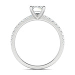 Stunning 0.5 CT Emerald Moissanite Engagement Ring With Pave Design 3