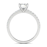 Stunning 0.5 CT Emerald Moissanite Engagement Ring With Pave Design 3