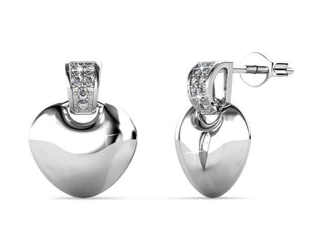 Round Cut Cubic Zirconia in 925 Sterling Silver Earrings 7