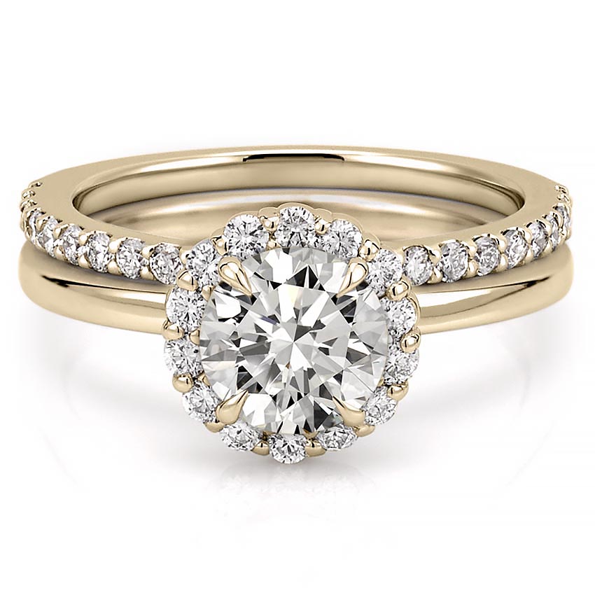 Stunning 0.50-1.50 CT Round Moissanite Engagement Ring With Halo Design 3