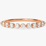 Stunning 0.55 CT Round Moissanite Stones Half Eternity Wedding Band 3