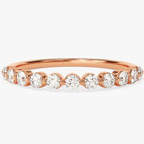 Stunning 0.55 CT Round Moissanite Stones Half Eternity Wedding Band 3