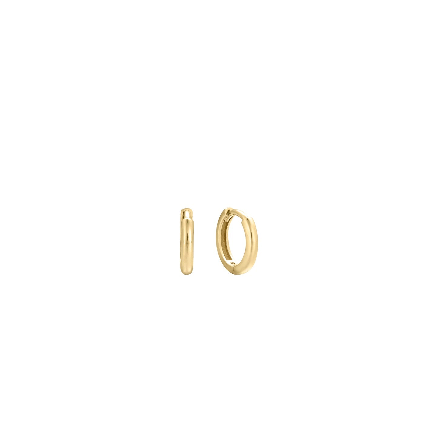 Small Huggies Earrings in Gold 1