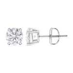 Round Cut Cubic Zirconia in 925 Sterling Silver Earrings 1