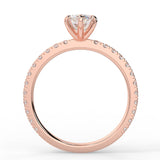 Stunning 1.05 CT Marquise Moissanite Engagement Ring with Pave Design 9