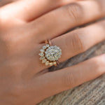 Stunning 1 CT Oval Moissanite Engagement Ring With Halo Design 6