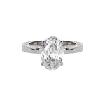 Oval Cut Solitaire Style  Cubic Zirconia in 925 Sterling Silver Ring 4