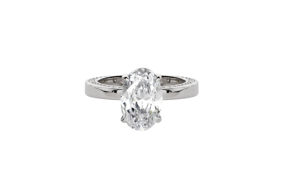 Oval Cut Solitaire Style  Cubic Zirconia in 925 Sterling Silver Ring 4