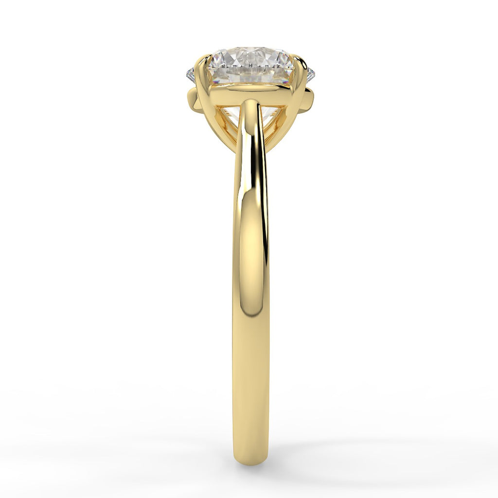 Stunning 2.0 CT Round Moissanite Engagement Ring with Solitaire Design 2
