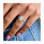 Stunning 3.67 CT Radiant Moissanite Engagement Ring with Pave Design 3