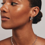 Round Cut Cubic Zirconia in 925 Sterling Silver Earrings 2