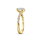 Stunning 1.5 CT  Oval Moissanite Engagement Ring in Pave Design 2