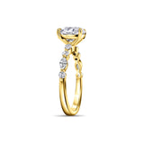Stunning 1.5 CT  Oval Moissanite Engagement Ring in Pave Design 2