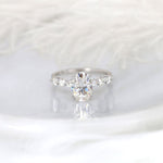 Stunning 2.5 CT Oval Moissanite Engagement Ring with Pave Design 1