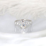 Stunning 2.5 CT Oval Moissanite Engagement Ring with Pave Design 1
