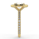 Stunning 2.11 CT Oval Moissanite Engagement Ring with Hidden Halo & Pave Design 3
